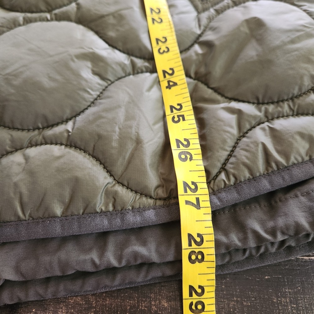 J.Crew Military Liner Inspired Quilted Puffer Hooded Size XS Olive Green Layered - Picture 8 of 16
